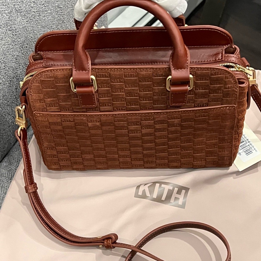 Kith Monogram Suede Mini Document Bag With Long A… - image 2